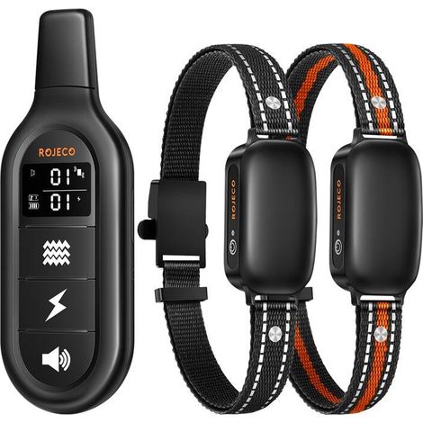 Rojeco PD521 1000m Antibellhalsband-Set mit Fernbedienung (Schwarz)