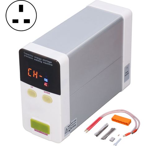 Poste de soudage par points à condensateur haute précision 801A, soudeuse à impulsion énergie stockée, alimentation AC 100-240V avec fiche UK, machine à souder portable (1/5)