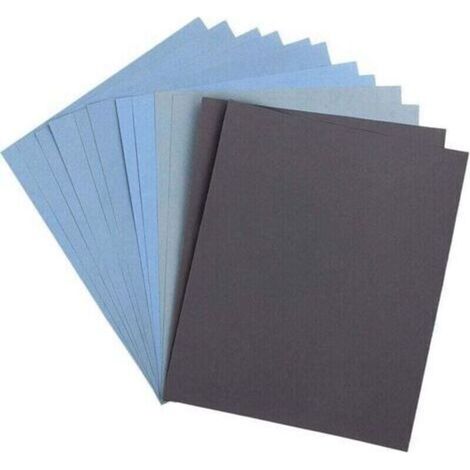 Papier de verre grain 1000/1500/2000/3000/4000/5000 Papier de verre grain sec 23 cm x 28 cm pour le ponçage du bois, du métal et le polissage des voitures