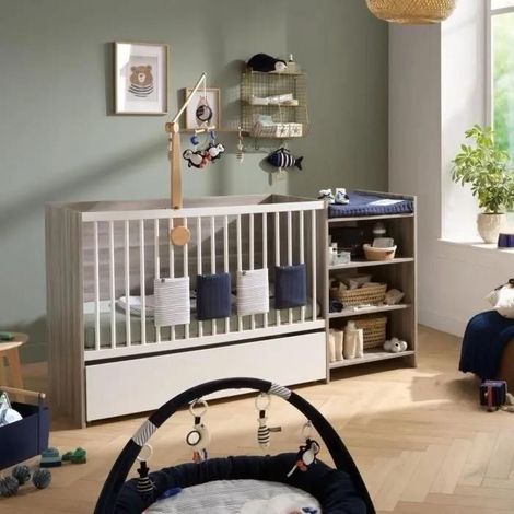 Baby-price UP Eiche Silex Kombi-Kinderbett