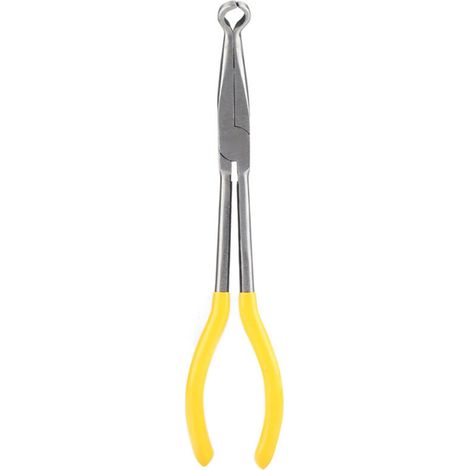 Pince à Nez courbé Extra Longue à 45 Degrés, Outil de Réparation Artisanal avec Nez Rond pour la Réparation de Véhicules, L'entretien des Services de Télécommunication (Type O (1/5)