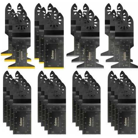 28-teiliges Oszillationssägeblatt-Set, 6 Titan-Oszillationssägeblätter, Multifunktions-Oszillationswerkzeug-Zubehörset, Universal-Sägeblatt für Dremel, Bosch, Makita, Dewalt usw. (1/5)