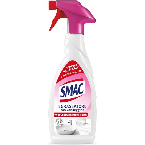 SET 4 SMAC IGIENIZZANTE DETERGENTE SPRAY MULTISUPERFICIE SMACCHIATORE CON CANDEGGINA 650 ML X BAGNO (1/4)