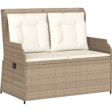 Maison Exclusive - Gartenbank Beige Poly-Rattan
