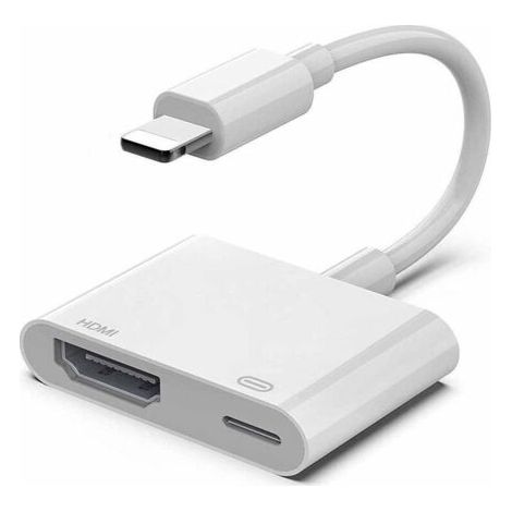 QORVA-Adaptateur Lightning vers HDMI 1080p – Compatible iPhone 14 Pro, XS Max, XR, 8, 7, 6S Plus, iPad – Pour projection sur TV et moniteur (1/5)