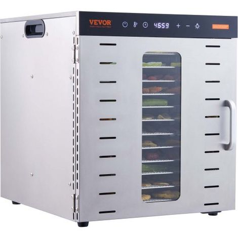 Déshydrateur Alimentaire Électrique 10 Plateaux Inox 1 kW (1/5)