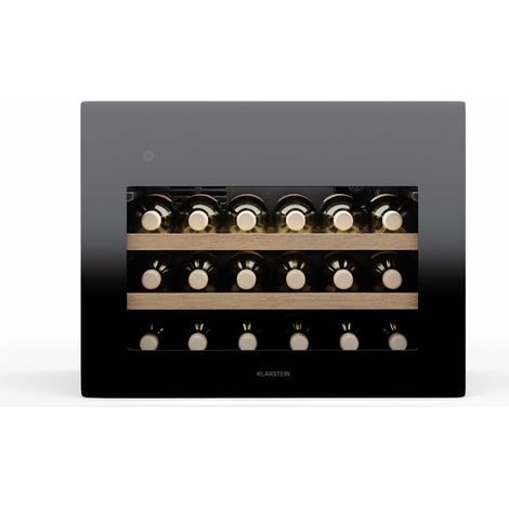 Klarstein Rhone 28 Uno refrigerador de vino 28 botellas control LED pulsar para abrir silencioso