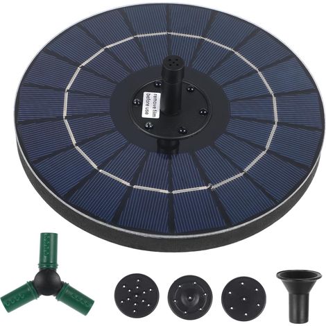 Pompe Solaire pour Fontaine Flottante à Énergie Solaire 18 Cm pour Jardin et Bassin Extérieur Lumières RGB Colorées, Pompe de Fontaine à Oiseaux pour Décor de Patio et Bassin