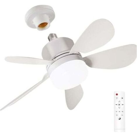 Ventilateur de plafond - Lampe LED à économie d'énergie Silencieux, luminosité réglable, avec télécommande, adapté au bureau, au restaurant ou à la maison (1/3)