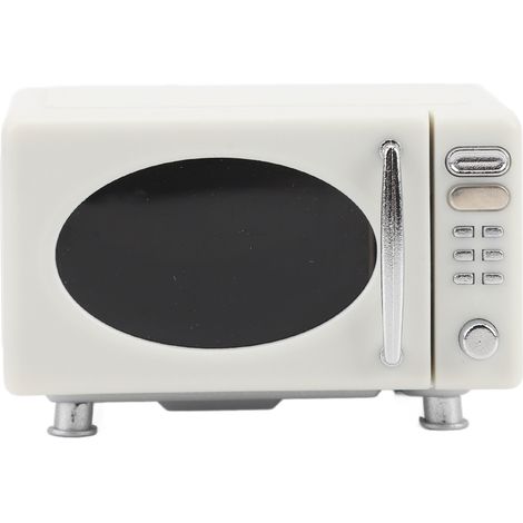 Modèle de micro-ondes miniature pour maison de poupée, haute simulation, accessoires de cuisine, ornements, petite maison, décoration de micro-ondes, blanc (1/5)