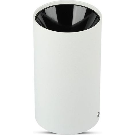 V-TAC Portafaretto LED Montaggio a Plafone Rotondo GU10 Corpo Bianco Riflettore Nero (1/5)