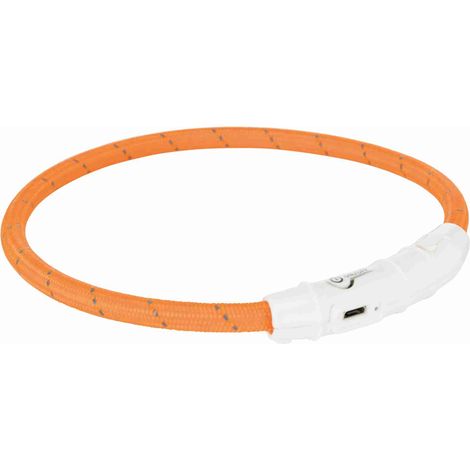 Trixie USB-Blitzring Orange - Größe XS/S 35 cm