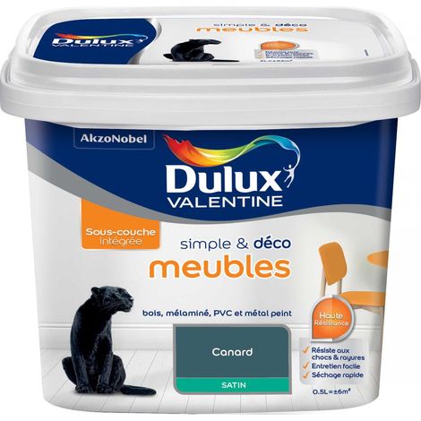 Peinture De Rénovation Simple & Deco Meubles Satin Noir 0,5 L - Dulux Valentine