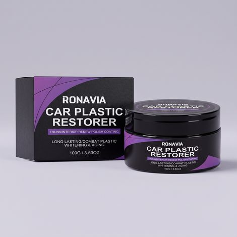 Produit d'entretien pour les surfaces intérieures en plastique de votre voiture : nettoyant, lustrant et protecteur. Contient une éponge de 100 g. (1/5)