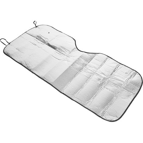 Pare-soleil voiture argenté réfléchissant chaleur, grand écran pare-brise universel, protection solaire auto, accessoire véhicule réutilisable (1/5)