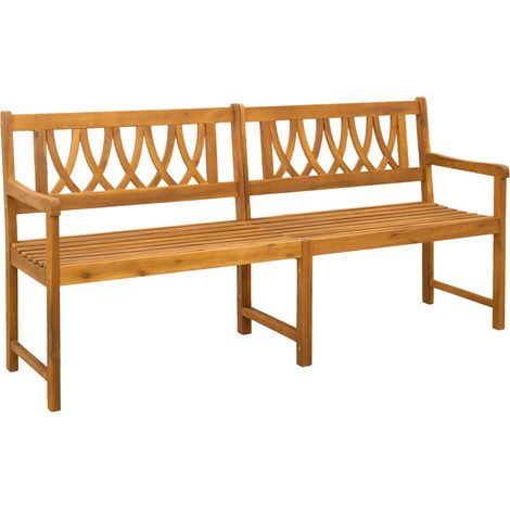 vidaXL  Outdoor Bench  Natural 180 x 55.5 x 90 cm Solid Acacia Wood