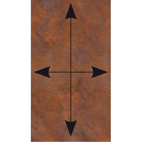VETRO Glasscheibe CORTEN 20-120 x 90-180 cm Anfertigung