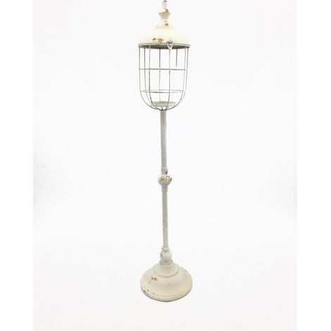 Vimin Box Lampioncino Semplice Portacandela D 19,5 Cm H 97 Cm Bianco