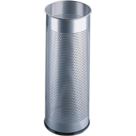 Durable Porte-parapluies Moderne Argent Cylindrique 28,5L (1/3)