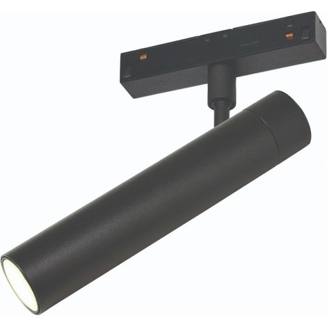 Spot LED Encastrable Magnétique Orientable D27 5W Noir Sablé ZAMBELIS 20179 - 24 deg - Blanc chaud - 3000K