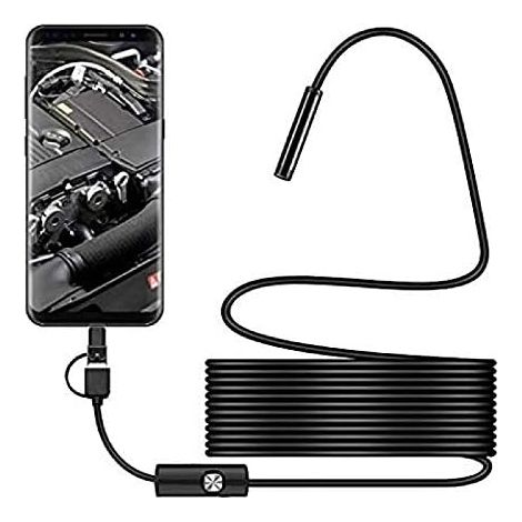 USB-Schlangeninspektionskamera, 2,0 MP IP67 wasserdichtes USB-C-Endoskop, Typ-C-Kamera mit 8 einstellbaren LED-Leuchten für Android und PC
