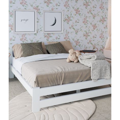 Cama de madera blanca - 180x200 Arizona (1/4)
