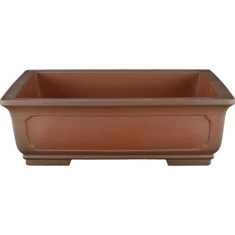 Vaso per bonsai rettangolare in gres 36x25,5x10 cm - B102