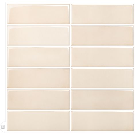 Lot de 10 feuilles de stickers muraux auto-adhésifs pour carrelage de cuisine et salle de bain, panneaux muraux 3D pour cuisine (Abricot-30,5x30,5cm) (1/5)