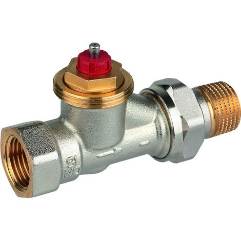 Corps de vanne thermostatique FX, laiton nickelé, passage direct, 3/8''
