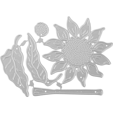 Troquel de girasol para scrapbooking, plantilla de 1 pieza para cortar y repujar, artes creativas, manualidades con papel. (1/5)