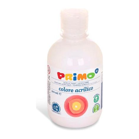 PRIMO Tempera Acrilica Bianco 300ml per Sovraverniciatura - Colore Acrilico in Flacone (1/2)