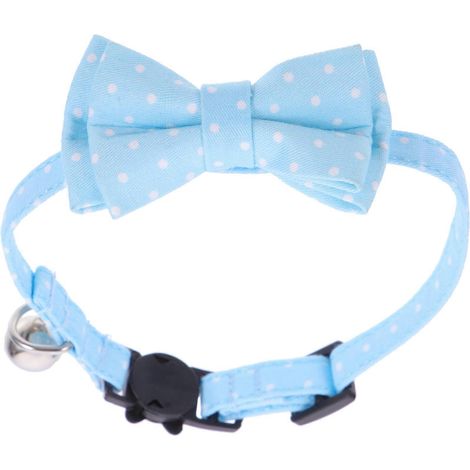 Collar con pajarita para perros, de algodón, con diseño ajustable. (1/5)