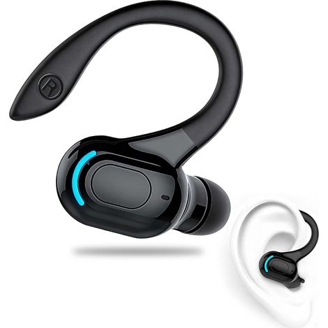 1 Auricular Bluetooth, Mono, Gancho para la oreja de 360°, Micrófono incorporado, Manos libres, Para oficina o coche (1/5)