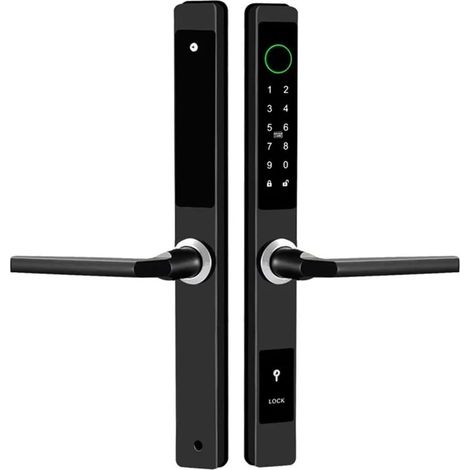 Serrure de Porte Intelligente TTLock APP – Serrure Étanche À Empreintes Digitales, Mot De Passe, Carte, for Porte Coulissante À Traction, Utilisation en Extérieur, avec Mortaise 2585 3085 4085 5085 ( (1/5)