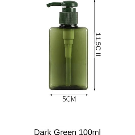 (Vert foncé 100 ml - 1 pièce) 3368 Flacon de voyage pour savon pour les mains, savon pour le corps, shampoing, flacon portable, créatif et petit, vide, grande capacité, flacon à pression, lotion (1/5)