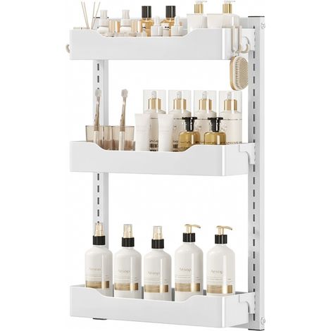 Étagère de rangement de salle de bain blanc modèle 4
