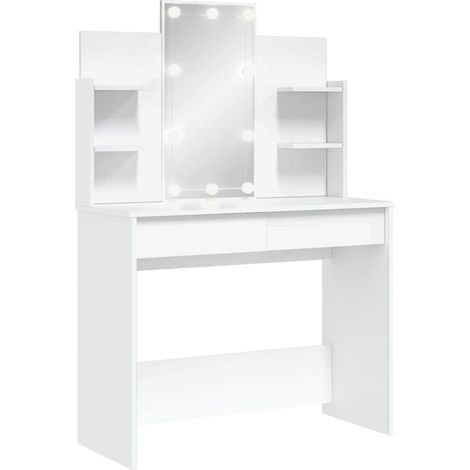 Coiffeuse avec lumières LED blanc 96x40x142 (1/5)