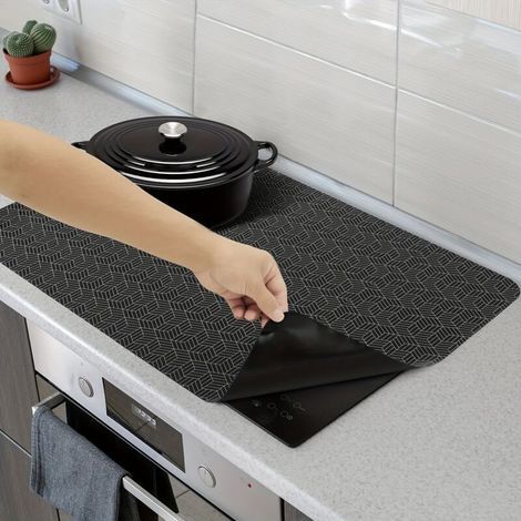 [JAMAIS UTILISÉ] Tapis de protection pour cuisinière à induction, tapis de cuisinière à induction en silicone 5278 cm et tapis pour four à micro-ondes (1/4)