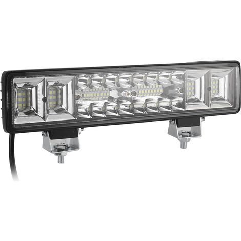 Barre lumineuse universelle de travail à 56 LED, projecteur longue portée 6000K pour Jeep, camion, remorque, quad et bateau (1/5)