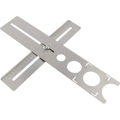 Localisateur de Trou pour Carreaux de Céramique Poinçon Universel pour Outil de Poinçon en Marbre Universel en Acier Inoxydable Portatif 300 mm, Taille du Trou: 25 mm/40 mm/45 mm/55 mm (1/5)