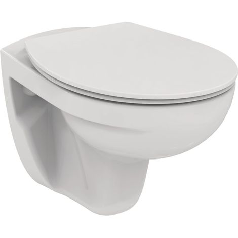 Porcher – Pack cuvette suspendue Ulysse 2 – Sans bride – Porcelaine vitrifiée – Nettoyage facile – Dimensions 53 x 36,5 cm (1/4)