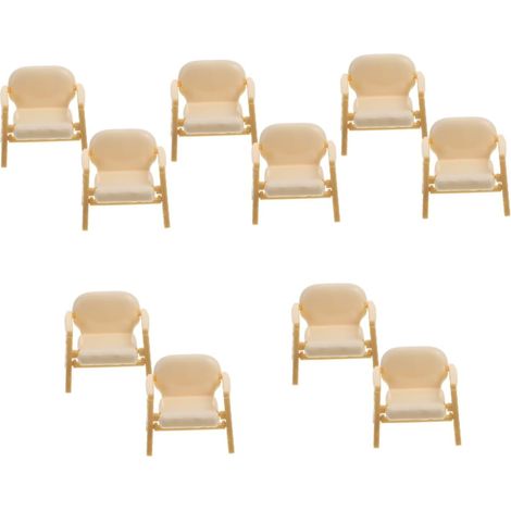 10pièces Mini Chaise Canapé Décorative pour Maison De Poupées De Chaises Plastique Vintage pour Décoration De Scène Et Accessoires Artisanat (1/5)