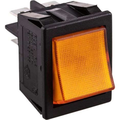 Interrupteur à bascule ambre lumineux DPST 4 broches (1/5)