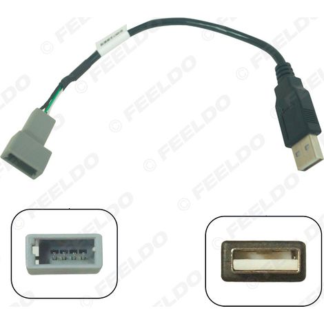 Compatible avec le câble adaptateur d'interface USB d'origine Peugeot, câble de conversion USB dédié à la navigation audio CD/DVD pour voiture