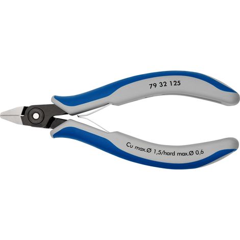 KNIPEX 79 32 125 Präzisions-Elektronik-Seitenschneider mit Mehrkomponenten-Hüllen brüniert 125 mm (1/3)