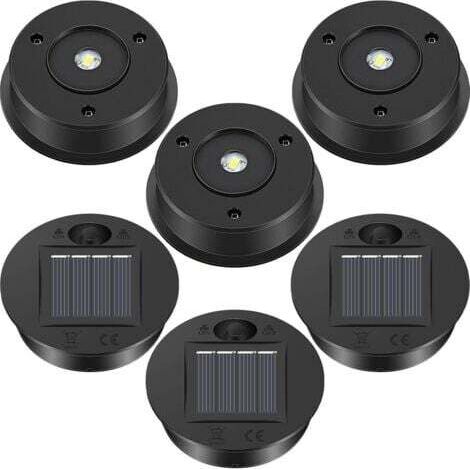 Paquet de 6 pièces de remplacement de lumière solaire, pièces de lanterne solaire, panneau solaire LED, lumière d'ombre pour suspension extérieure (1/5)