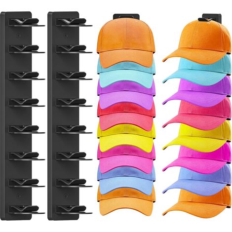 2er-Pack Hutablage, Wandmontierte Hutablage für Schranktüren  Montage mit Doppelklebeband und Schrauben, geeignet für Schranktüren und Wände (1/5)