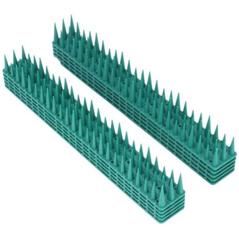 Lot de 10 pics anti-oiseaux et anti-chats de 36 cm en plastique, pour jardin. (1/5)