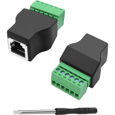 Lot de 2 adaptateurs RJ12 femelle vers 6 broches sans soudure RJ12 6P6C femelle vers 6 broches pour téléphone (1/5)