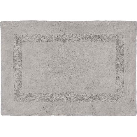 Tapis de bain gris taupe en coton 50 x 80 cm (1/2)